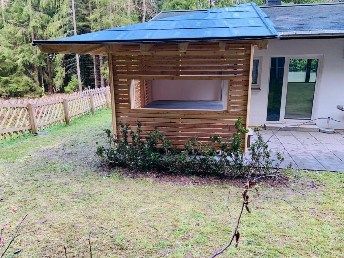 Erzgebirgsidyll Breitenbrunn - Waldhaus Neuer Anbau Eksteriør bilde